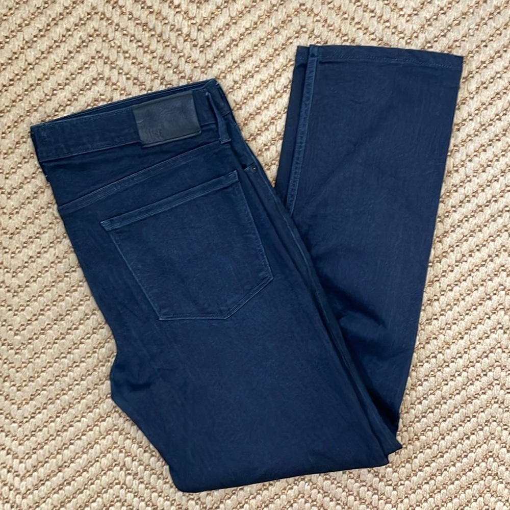 Paige - Classic Lennox Slim Straight Pants - Dark Blue Inkwell - 34 x 27